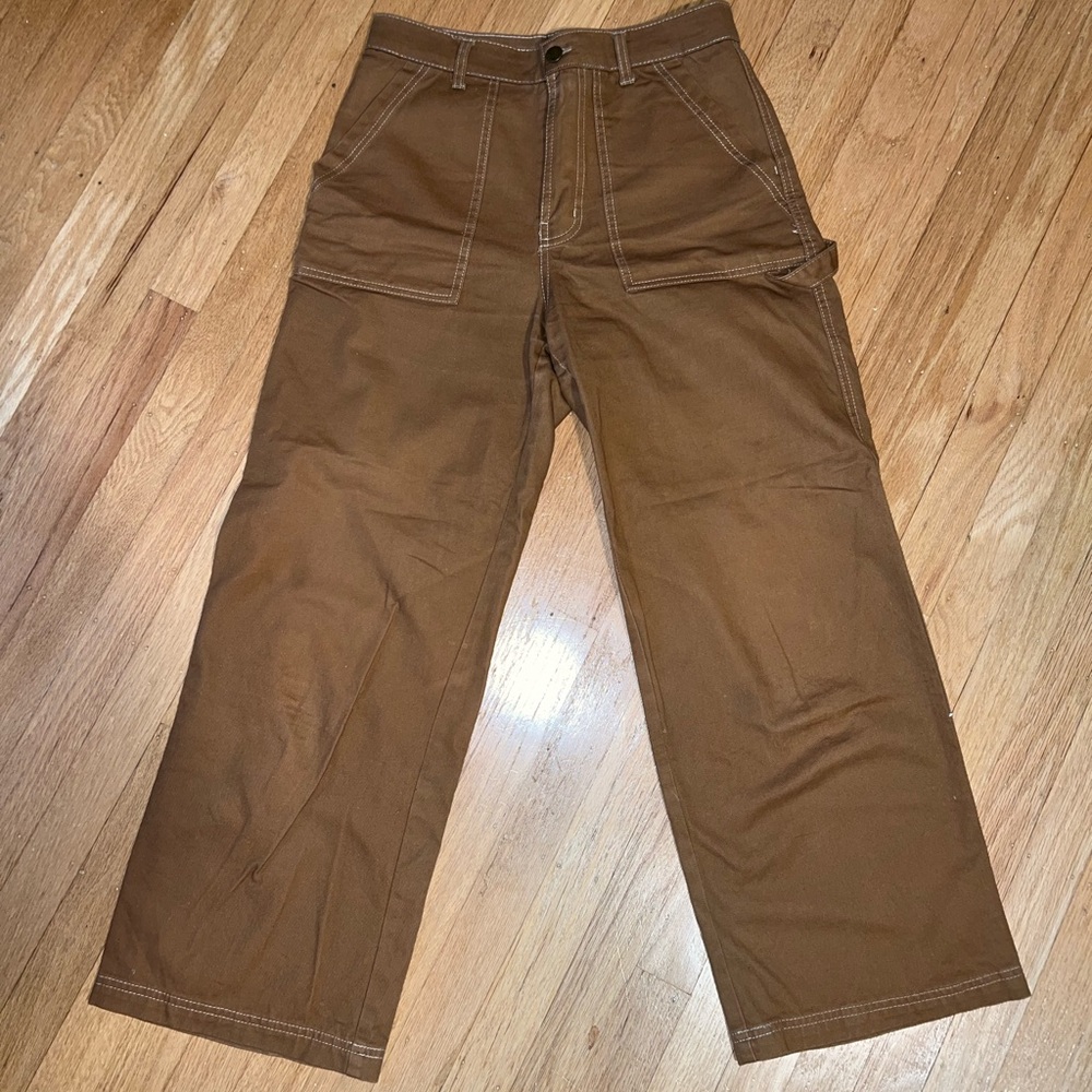 Light brown wide leg pants